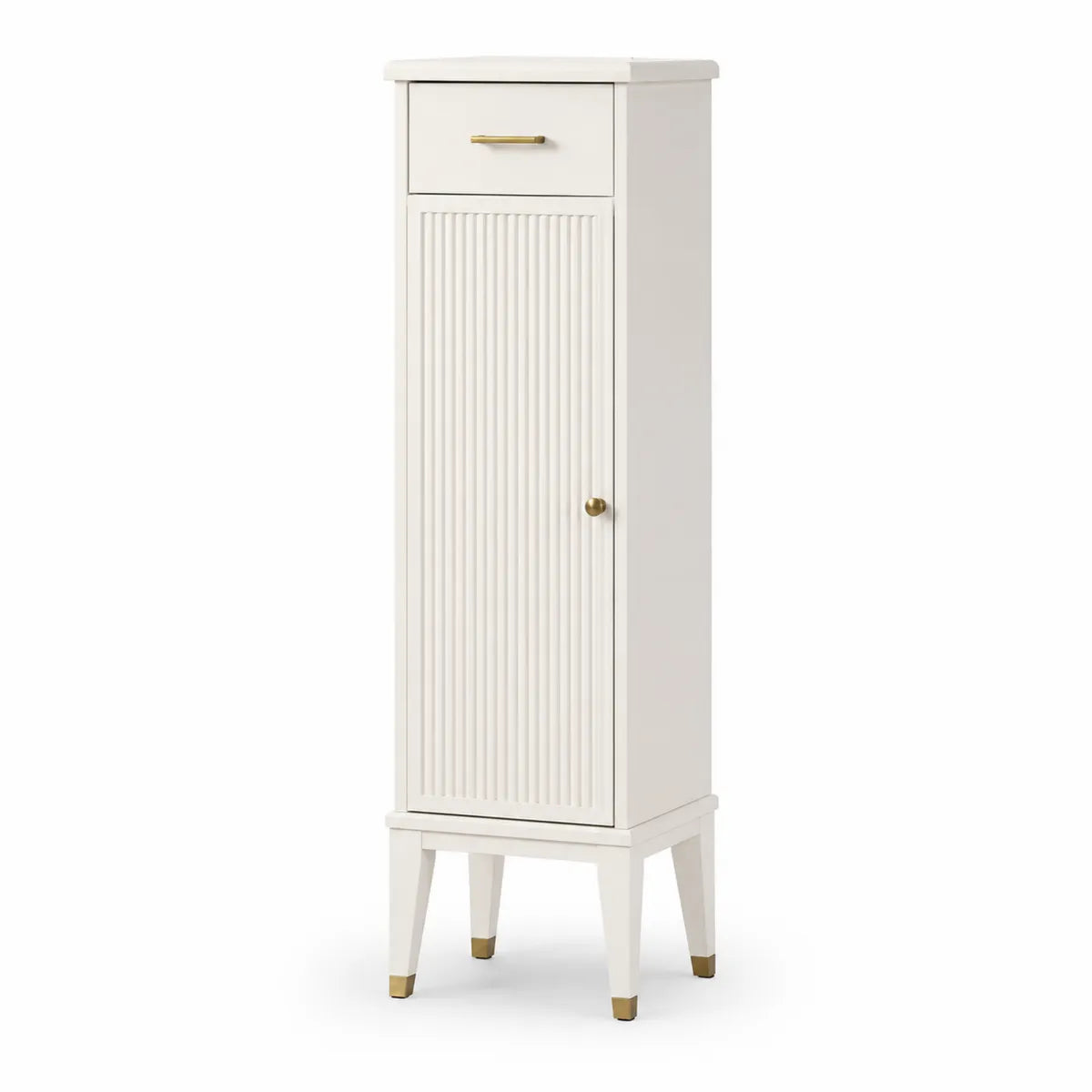 Biała szafka MDF z szufladą i drzwiami 150 cm