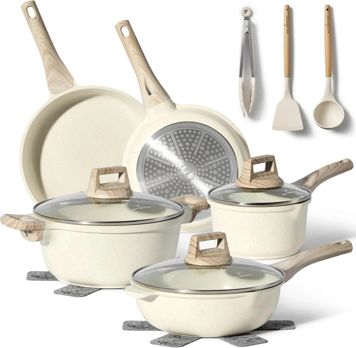 JUST PERFECTO HOUSEHOLD APPLIANCES, Gotowanie naczynia, 13 szt. Biege