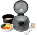 NutriBullet ryżowar, 12h NBRC605DG kuchenka, kuchenka, 600 W, 5 programów, hot hold, para, szary, szkło