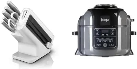 Shark, Ninja K62006EUWH 7- in-1 suszarka na gorące powietrze, 6 l, 7 programów, stal nierdzewna, OP300EU, 6 ostrych części, 7 funkcji gotowania 7-en-1