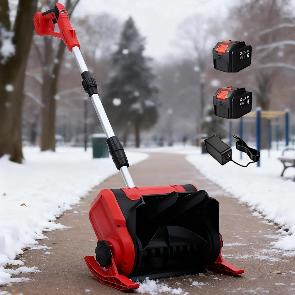 Naturalpowev, Silnik, maszyna do usuwania śniegu, 32 cm, 1200 W, 16 cm, 8 m, bezprzewodowy