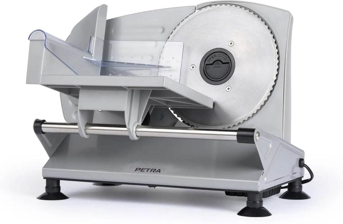 Petra krajalnica, elektryczny Slicer, Mieszanka Meat Slicer, regulowana grubość od 1 do 15 mm, 3 ostrza ze stali nierdzewnej 170 mm, ser i chleb, gładkie ostrze