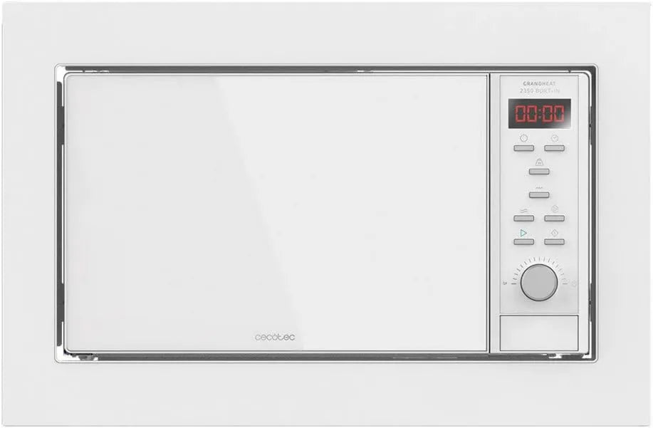 Cecotec kuchenka mikrofalowa, 900 W, timer, funkcja grilla, Wbudowana mikrofalówka cyfrowa GrandHeat 2350 Built-In biała. 900 W