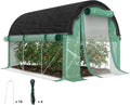Outsunny, 3 x 2 x 2 m, 140 g, Szklarnia foliowa 3 x 2 x 2 m z 6 oknami, drzwiami przesuwnymi, zwijane ściany boczne