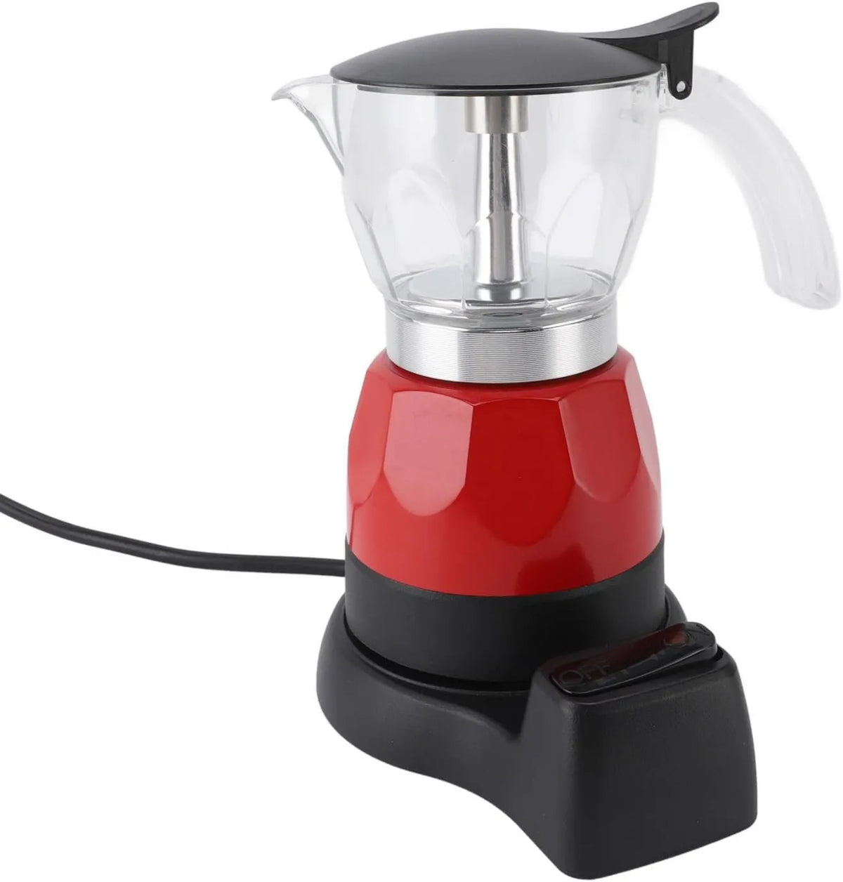 Asixxsix, Ekspres do kawy z elektryką Moka w Aluminium 150 Ml, 3 kubki