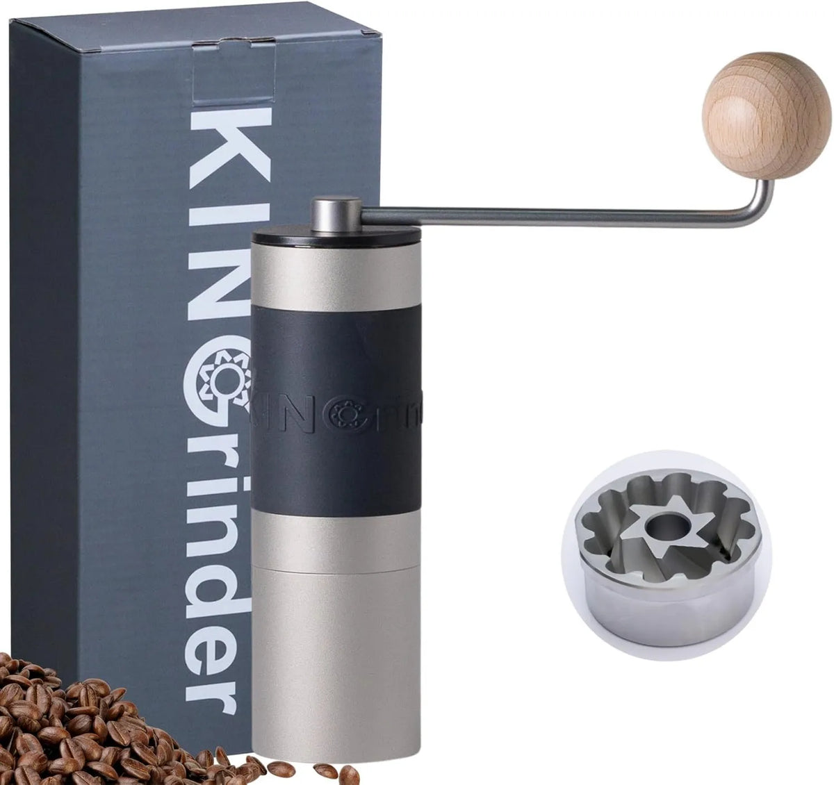 KINGrinder, młyn, stal nierdzewna, do różnych metod, takich jak do-over i espress