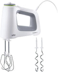 Braun, HM5000 biały / szary, Batteur z usuwalną fontanną i benzyną, MultiMix 5, 700 W, 9 prędkości Regulowany
