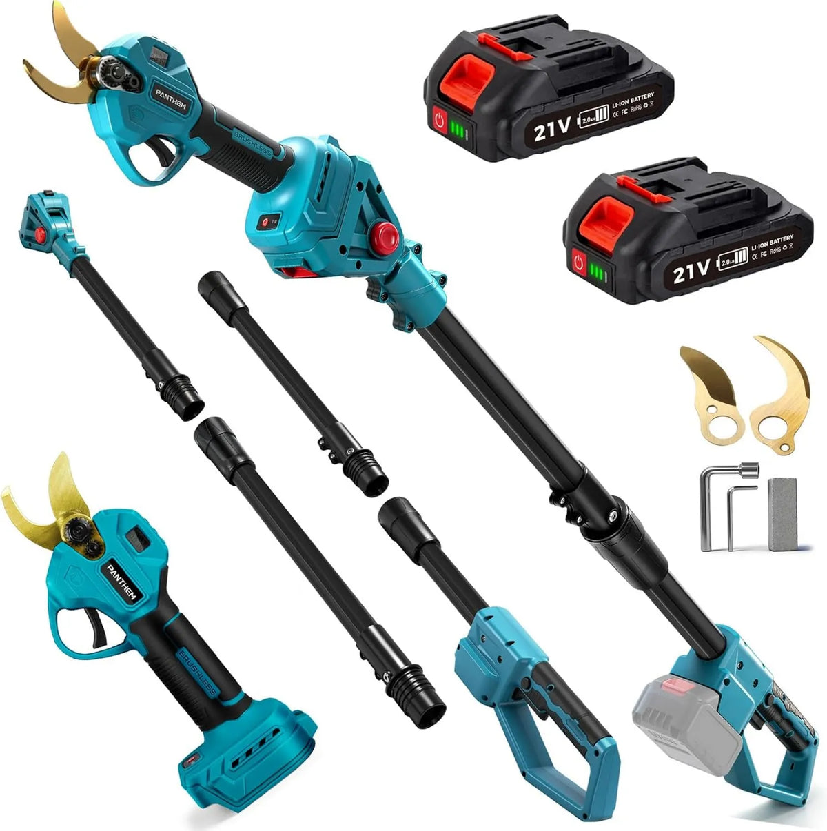 Makita akumulator do elektronarzędzi, 2000mAh, silnik bezszczotkowy, zasilanie akumulatorowe, uchwyt teleskopowy, Akumulatorowe nożyce do gałęzi