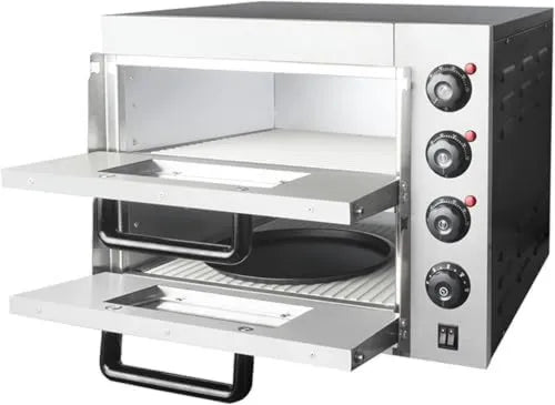 Piec do pizzy, 220 V, 110 V, timer, Profesjonalny elektryczny piec do pizzy z kamienną podstawą, do domu lub restauracji