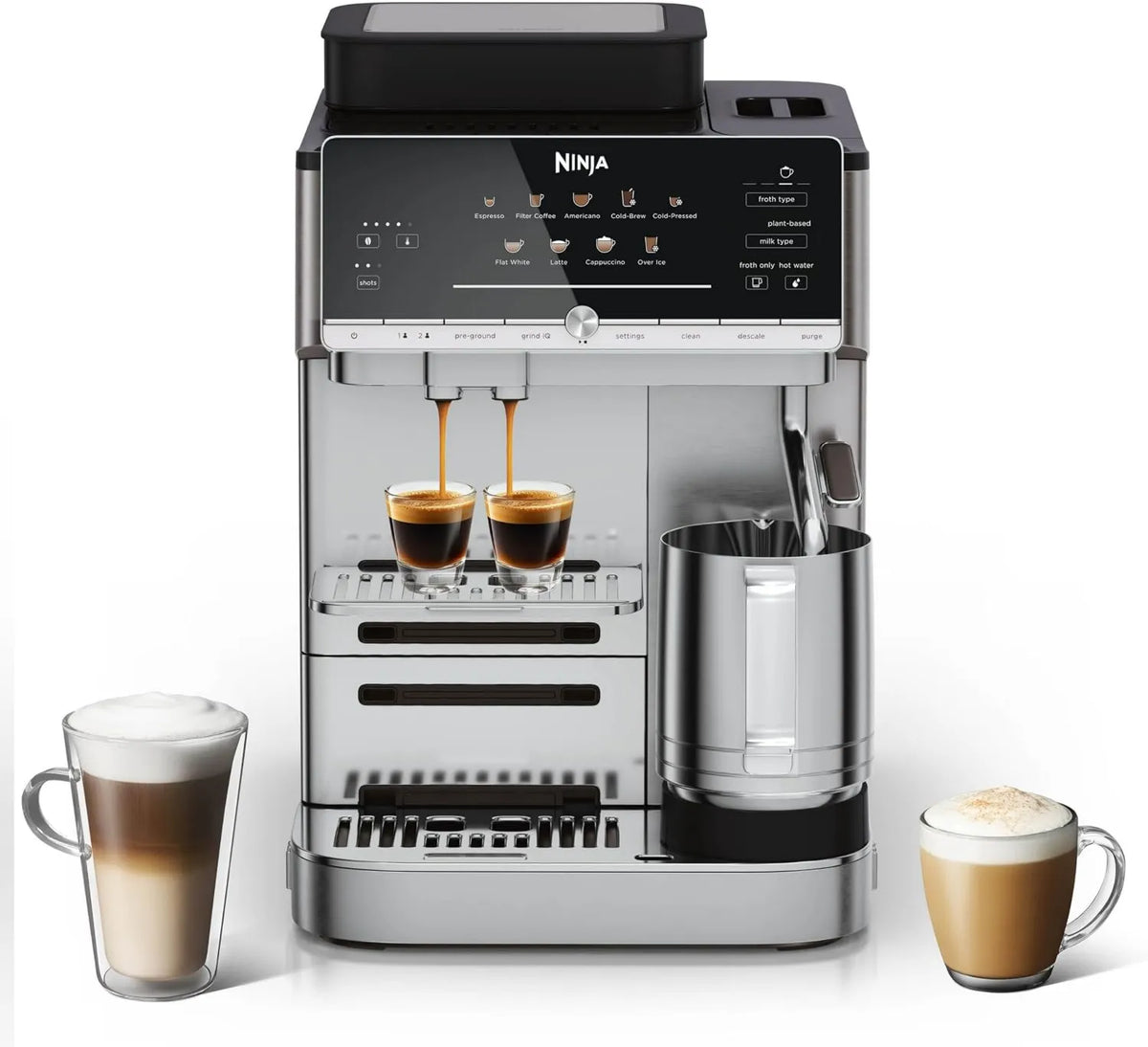 NINJA, AE1001EU Dishwash, 10 programów, demontowalne, AutoBarista Automatyczna ekspres do kawy