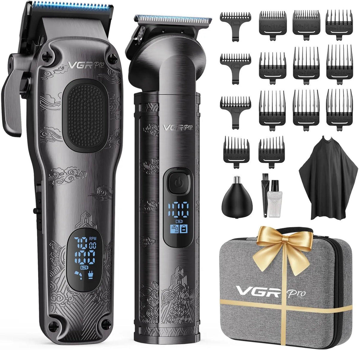 VGRPRO maszynka do strzyżenia, wyposażone w evę, dla profesjonalnych męskich i Timmer Hair Thorner Kit
