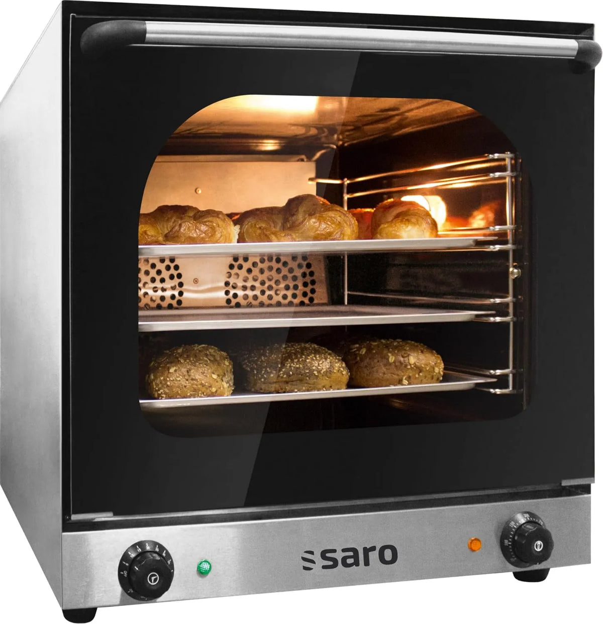 Saro mini piekarnik, Piec elektryczny, 435 x 315 mm, 60 do 300°C, licznik, stal nierdzewna, 67 kW, Zakres temperatur 60- 300°C, - Terni Konwekcja piekarnik