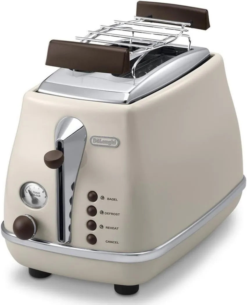De'Longhi, De 'Longhi CTOV 2103 2103.BG Toster, toster elektryczny, BG Toaster Icona Vintage Cream