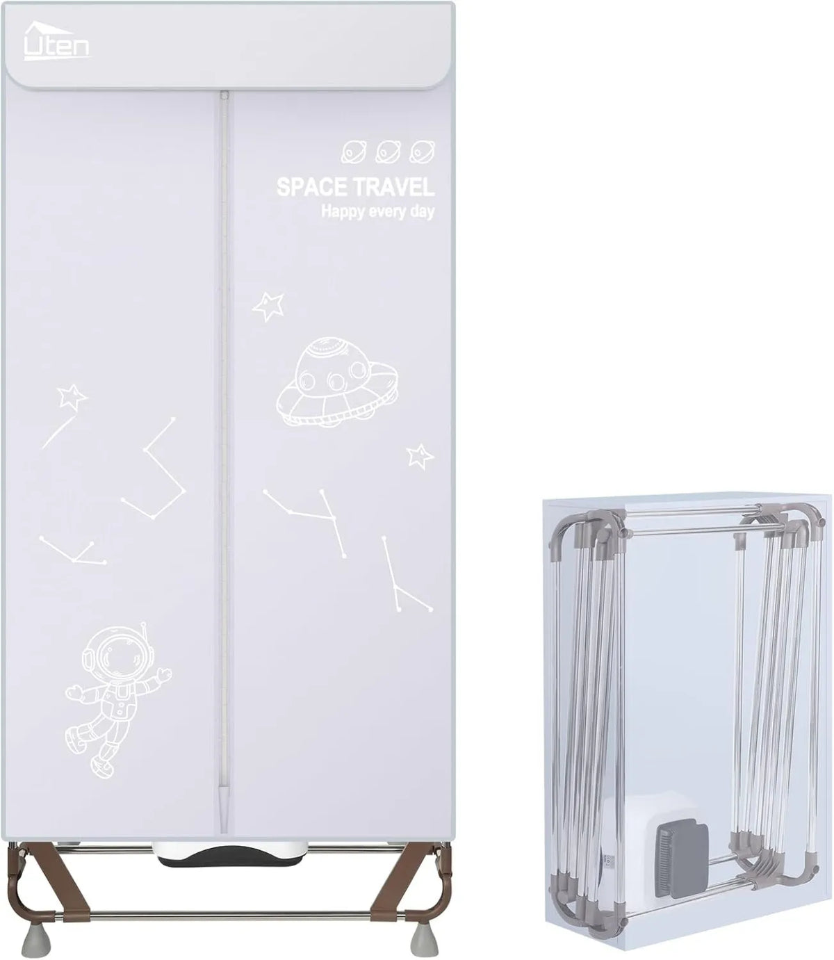 Uten, Suszarka, Szafa, 1500 W, 15 kg, Szafa szara, do Szafy z Torbą do Zakraplania