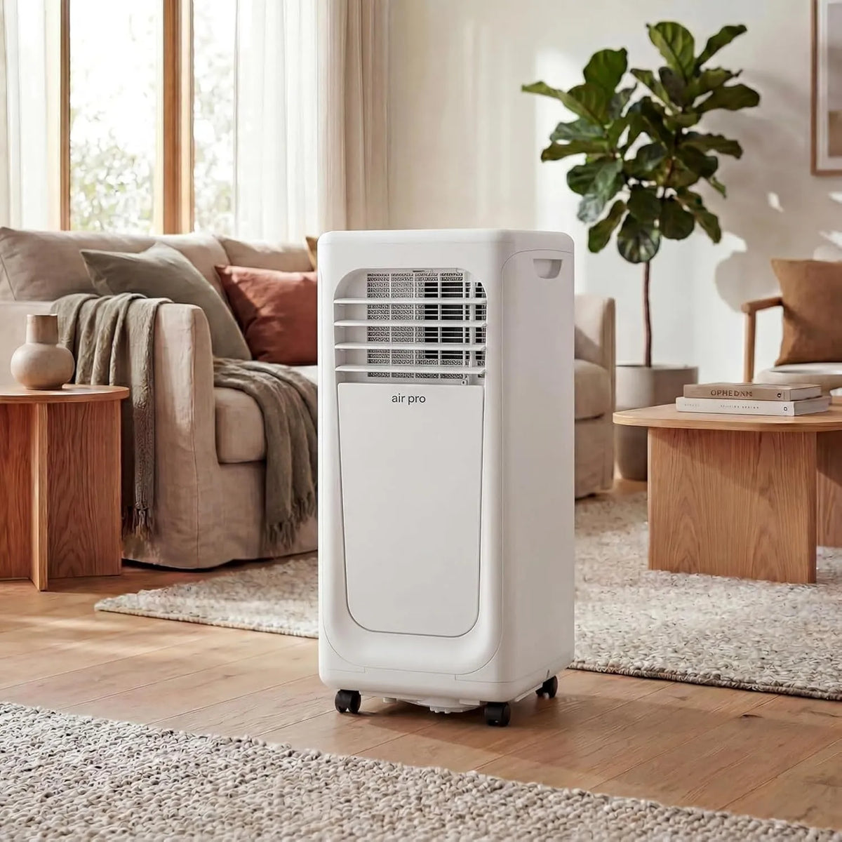 AIEIJJH, Klimatyzator, przenośny, minutnik, WiFi, biały, mobilny 12, 000 BTU z WiFi i zdalnego sterowania, 9000 BTU, 24H minutnik i zestaw do ewakuacji dla okna
