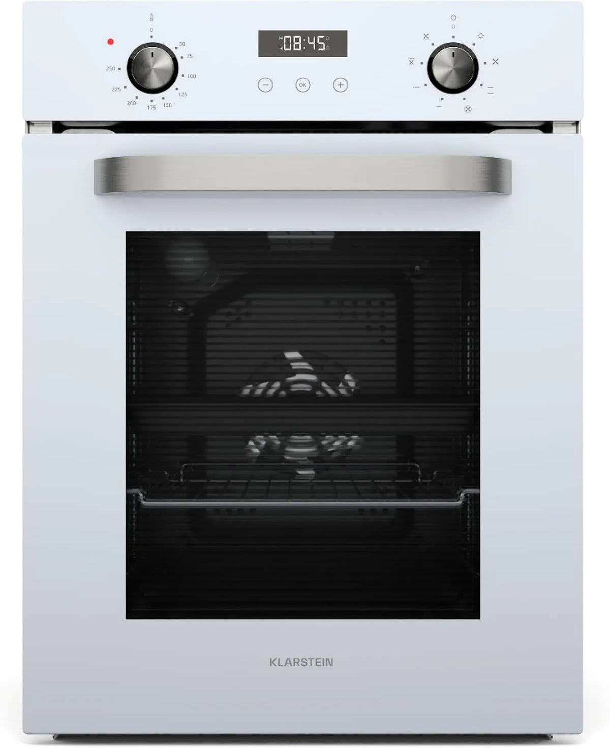 KLARSTEIN piekarnik do zabudowy, Elektryczny piekarnik, 45 cm, 49 l, 9 programów, E- class, do zabudowy, minutnik, grill, para, czarny, Grill wentylowany, 9 funkcji