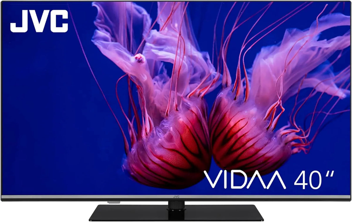 JVC, LT- 40VQF555D Smart TV, 40 cali, TV, QLED, HDR, potrójny tuner DVB- T2, S2, Full HD, czarny, dioda LED LT-40VQF555D DVB-T2