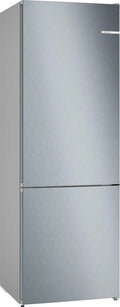 Bosch lodówka, KGN492LDF kombinowana, 203 x 70 cm, bez mróz, oświetlenie LED, stal nierdzewna, z zamrażarką, NoFrost, VitaFresh, Seria 4