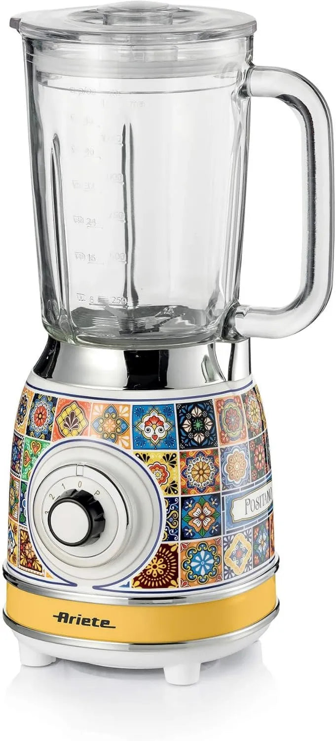 Ariete blender kielichowy, Mikser, 1, 5 l, 1000 W, stal nierdzewna, 4 Speedy + Puls z funkcją szlifowania na lodzie, 4 Ostrza ze stali nierdzewnej, 583 Positano