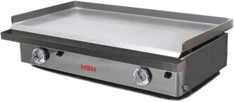 MBH - MAQUINARIA BAR HOSTELERÍA, Płyta gazowa, 80 cm, przemysłowe, profesjonalne, gazowe stół do gotowania, Licznik Fry Top stal do Restaurowania, MBH