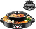 Płyta gazowa, 2200 W, funkcja grilla, powłoka nieprzywierająca, Chiński przyrząd do fondue, okrągły koreański grill stołowy z powłoką nieprzywierającą