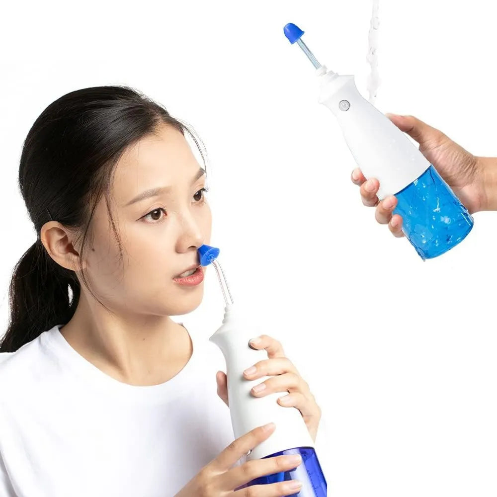 YSSMAO, 300 ml Naza do nawadniania nosa Elektryczne Oczyszczanie Nazy do mycia nosa Netti Pot Unikać alergii zapalenie błony śluzowej nosa dla dzieci Dorośli neti Pot 300 ml