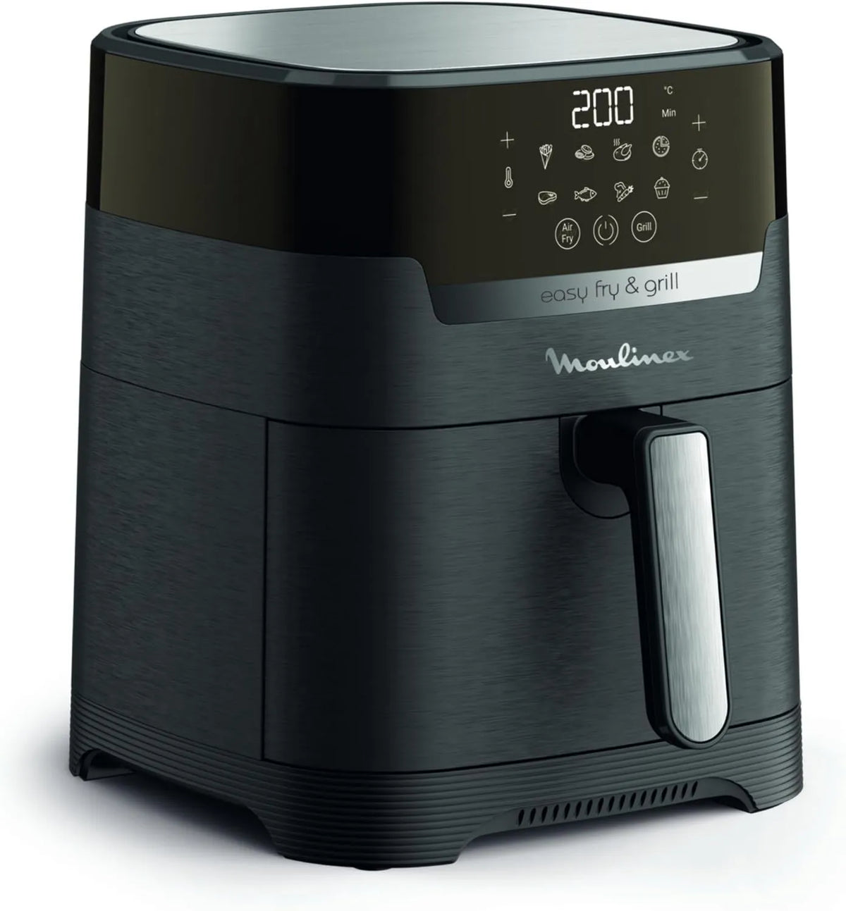 Moulinex frytkownica beztłuszczowa, 2in1 suszarka na gorące powietrze, 6 l, Easy Fry & Grill Oil Free Fry 4- 8 programów, grill, żeliwo, 8 programów automatycznych 2en1
