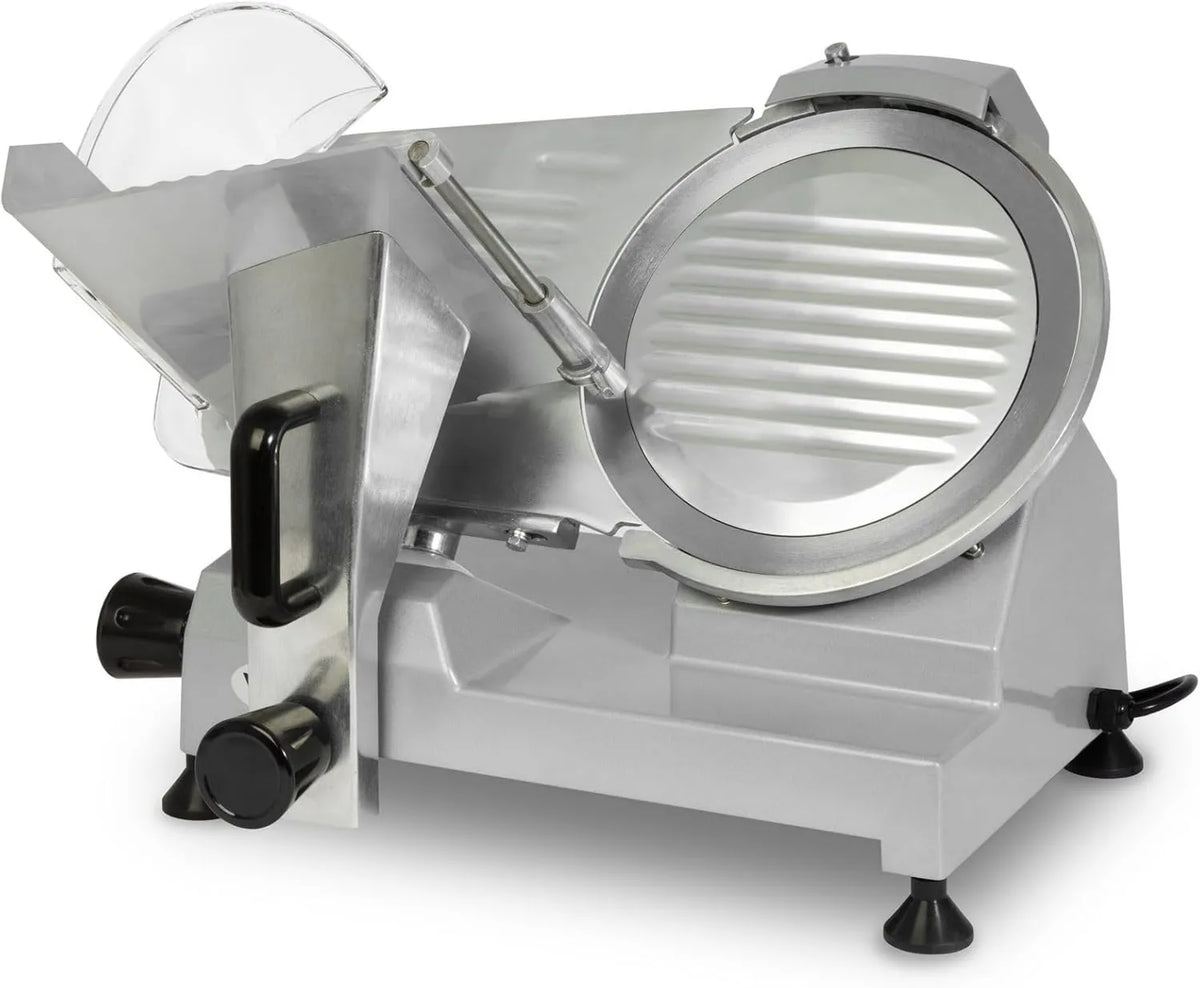 VERTES Krajalnica Gastro, 150 W, 250 mm, 12 mm, elektryczna o mocy 150 W, grubość krojenia od 0 do 12 mm, uniwersalna krajalnica z aluminiową obudową
