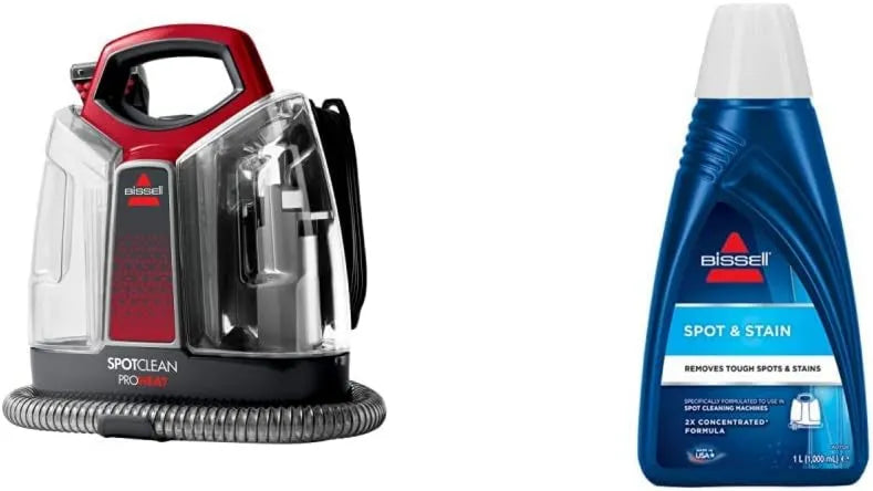 Bissell odkurzacz piorący, Czyszczarka, 2, 5 l, czerwona, tytan, PRO, SpotClean ProHeat Przenośny Spot urządzenie czyszczące